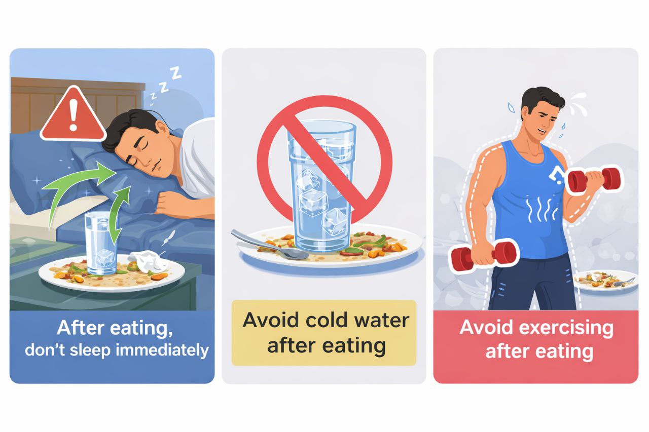 Ovqatlanib bo'llgach nimalar qilish mumkin emas